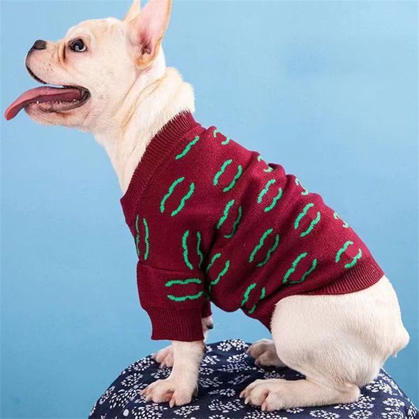 Vêtements pour animaux de compagnie de luxe C Designer vêtements pour animaux de compagnie mignon pull pour animaux de compagnie hiver chaud chien pull mode chat pull marque rouge animal vêtements élasticité