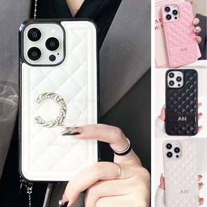 Luxe telefoonhoesje voor iPhone 15 14 Pro Max Soft Leather, Designer iPhone Case 15 14 13 Pro For Women Men Good Grip Shockproof Slim Anti-Drop Cover