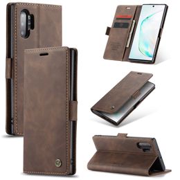 Luxe telefoonhoesjes voor Samsung Note 10 Plus Wallet Magnetic Leather Pu TPU Caseme 013 Case