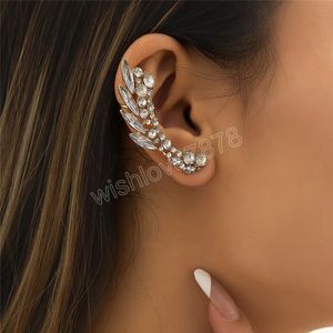 Luxe Piercing Crystal Rhinestone Stud Oorbellen voor Dames Meisje Oor C Vorm Zirkoon Trendy Earring Sieraden Bijoux