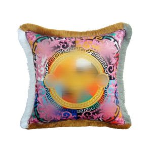 Couche d'oreiller de luxe Designer Signage Modèle classique Prince à double face Tassel Edge Oreaddase Cushion Cover 50 50cm pour la maison Christm 198F