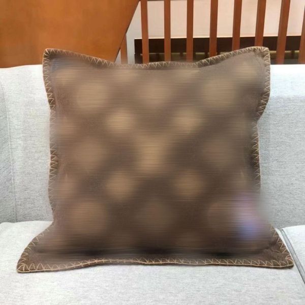 Luxury Pillow Case Diseñador de señalización de cojín de cojín de alta calidad Material de lana de cachemir real 50 50 cm para la oficina de decoración del hogar y foto 211R