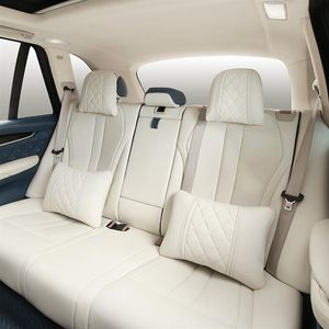Oreiller de luxe NAPPA appui-tête pour Mercedes Maybach classe S en cuir oreillers lombaires voiture cou voyage siège coussin Support voiture Accessor227u