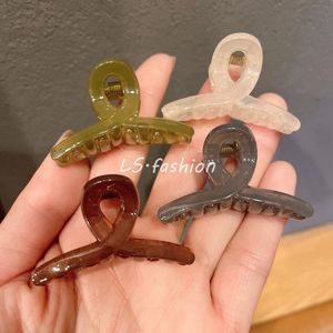 Mini pinzas para el pelo de plástico de lujo, Clips para cinta, cangrejo, niñas pequeñas, pasadores de horquilla, tocados, accesorios de moda 1509