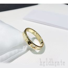 Luxe vergulde gouden ringhoenringen voor vrouwen textuur trouwring dikke love zilvergouden vergulde moeder size 8 9 sterren stijl designer ringen multisize zb007 f23