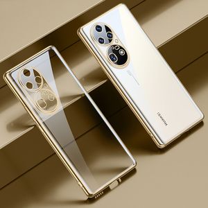 Luxe plating frame telefoonhoesjes voor Huawei P20 P30 P40 Lite P50 Mate 20 30 40 Pro P Smart 2021 Clear Back Cover Soft TPU