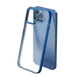 Luxe Plating Phone Case voor iPhone 12 Pro Max Soft TPU Rechte Rand Anti-vallen Back Cover voor iPhone 12 Mini DHL gratis verzending