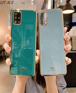 Case de téléphone en silicone de luxe pour Samsung Galaxy A51 A71 A52 A21S A31 A12 A42 5G A50 A72 A40 A70 A02 A7 A32 4G COVER9178802