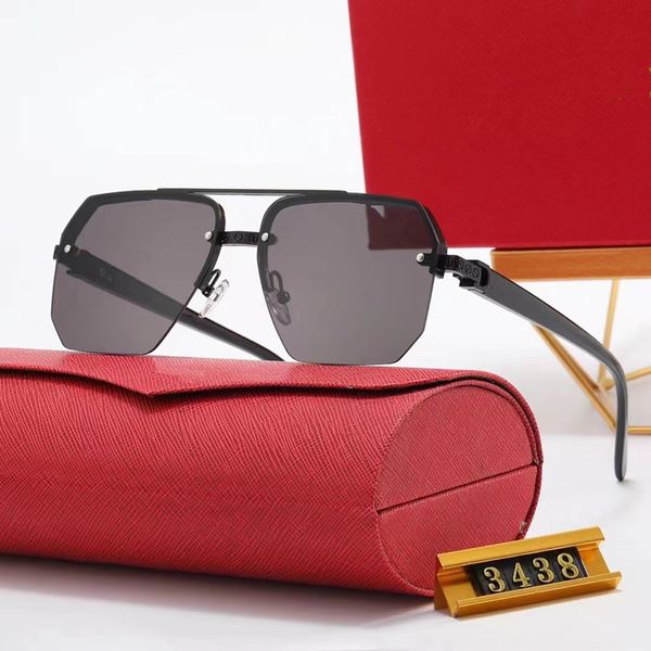 lunettes de soleil polarisées de luxe concepteur femmes lunettes de lunettes senior pour femmes cadre de lunettes Vintage Metal Sun With Box case