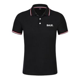 Luxe Polo Heren T-shirts Balr Street Tide Brand Short-Mouwen Ronde hals Losse Katoenen Katoenen Mannen Persoonlijkheid Heren T-shir