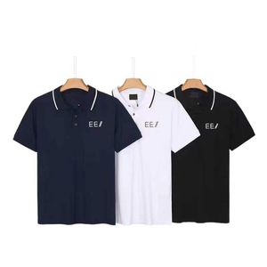 Polo de luxe t-shirt designer mens polo t-shirt à manches courtes revers lettré slim t-shirt mode hommes d'affaires chemise décontractée noir blanc simple col polo t-shirts pour hommes