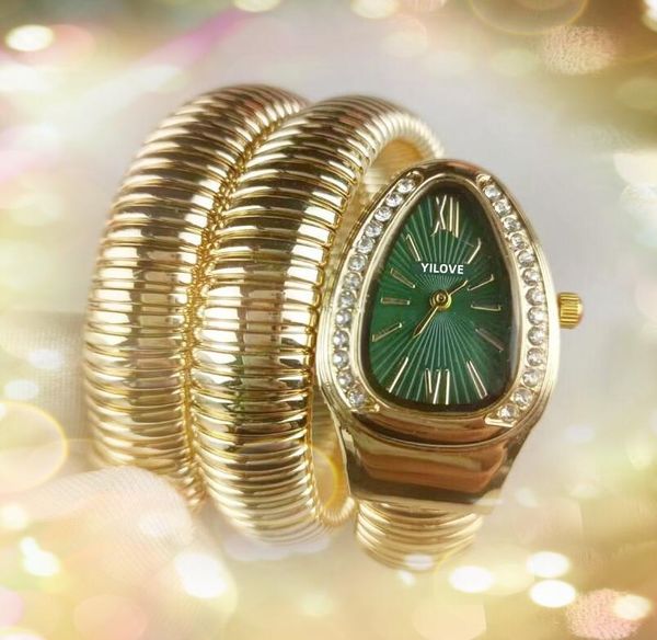 Luxe populaire femmes amoureux montres de haute qualité boîtier en acier inoxydable mouvement à quartz automatique abeille serpent diamants bague amant montre-bracelet montre de luxe cadeaux