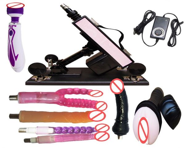 Moteur puissant de luxe silencieux automatique faire l'amour Machine ensemble jouets sexuels pour homme et femme sexe Machine gode 7 pièces pièces jointes9698107