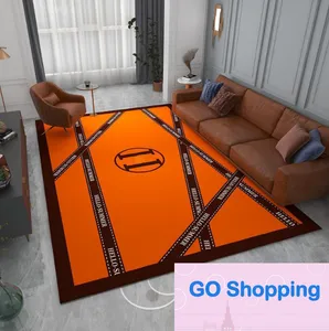 Luxury Premium Orange Carpet salon Live Room Internet Célébrité Table Tapis Home Room de chambre Mattes de chevet