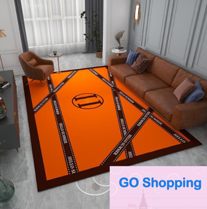 Luxury Premium Orange Carpet salon Live Room Internet Célébrité Table Tapis Home Room de chambre Mattes de chevet