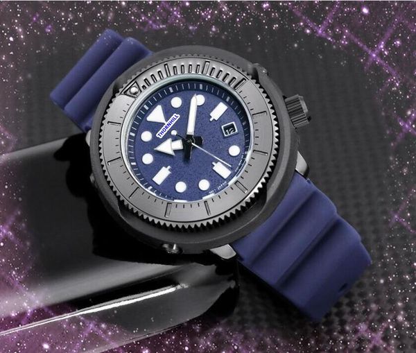 Reloj casual con movimiento de cuarzo de primera calidad de lujo, 45 mm, cronógrafo de alta calidad, conjunto de reloj para hombres, barrena, carreras, banda de goma fresca, brillo nocturno, temporizador de buceo, reloj de pulsera para regalos