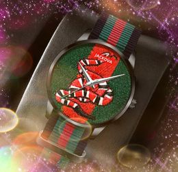 Bracelet présidentiel de luxe montre pour hommes et femmes abeille chat serpent tigre cadran horloge nylon cuir acier inoxydable bracelet en maille montres à mouvement à quartz importées