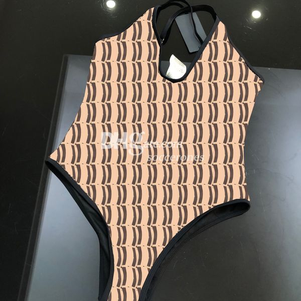 Conjuntos de bikini estampados de lujo Diseñador Traje de baño sexy Sin espalda Traje de baño de una pieza Baño Surf Buceo Trajes de neopreno para mujeres