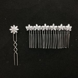 Luxe Prong -setting kubieke zirkoon bruids haar kam kammen bruiloft accessoires vrouwen meisjes mode sieraden clips barettes