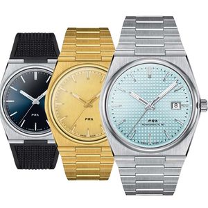 Reloj PRX de lujo Relojes para hombre Diseñador para mujeres Hombres TISSOTITY Hielo Azul claro Movimientos mecánicos automáticos de oro rosa Reloj de pulsera 35 mm Regalos 40 mm s4yY #