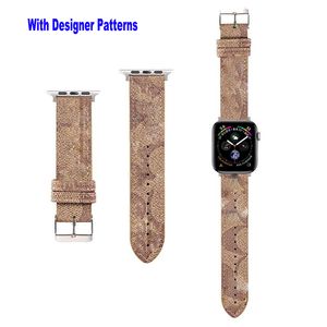 Luxe PU lederen bandbanden voor Apple Watch Band -riemen 49 mm 45 mm 44 mm 42 mm 41 mm Designer Bracelet Pols Iwatch Series 9 8 7 6 5 3 2 1 SE8 Band Designer Polsband