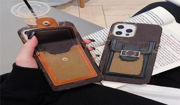 Luxury PU Leather Lanyard Crossbody Chiens Case para iPhone 14 13Pro MAX 12PRO MAX 12PRO 12 11 PRO MAX X XR XS 7 8 más Women3084740