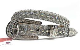 Luxury Pu Leather Men Jean Belt Classed Diamond Wtern Cowgirl Rhintone Digner Brand 44777769646008