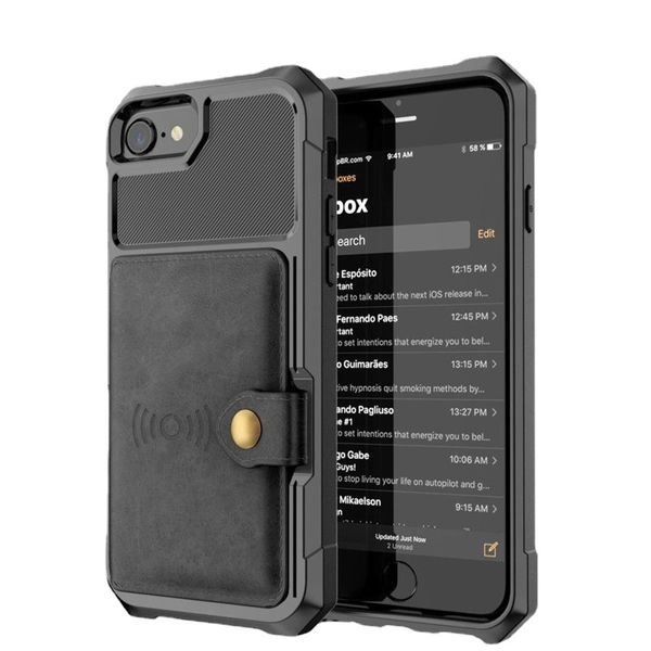 Cajas de billetera de cuero de lujo de PU para iPhone 6 6s 7 8 Plus X XS Max Case Wallet Flip Cover Hebilla Fit 12 11 PROMAX XR FUNDAS