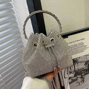 Luxe Pu Leer Handtassen Emmer Tas Hoge Kwaliteit Strass Schoudertas Mode Designer Vrouwelijke Kleine Crossbody Tassen