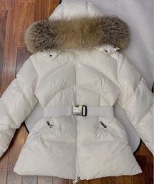 Chaqueta acolchada de lujo para mujer Parka chaquetas rompevientos chaqueta de diseñador abrigo de invierno parkas de moda cálida con cinturón chaqueta abajo C110101