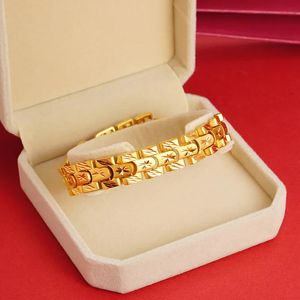 Luxe Pure 24 k Goud Kleur Volledige Sky Star Patroon Armbanden Sieraden voor Mannen Bro Vader Nooit Vervagen Verjaardag huwelijksgeschenken 240227