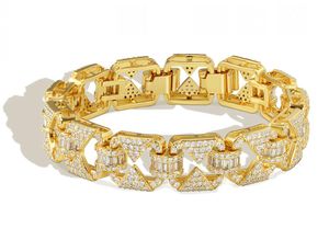 Luxe kwaliteit 13 mm breedte hiphop ketting armbanden sieraden zirkoon cubaanse kettingarmband goud zilveren mannelijk in bulk