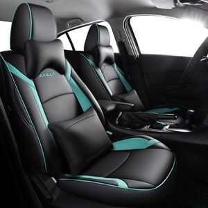 Luxury -kwaliteit autostoelhoes voor Mazda 3 Axela 2014 2015 2015 2017 2018 2019 Leather Fit Four Seasons Auto Styling Accessoires