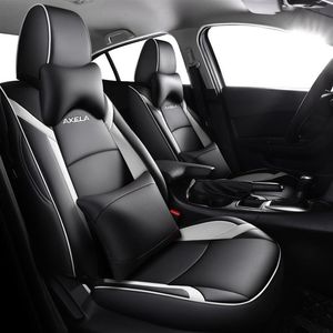 Luxe kwaliteit Auto Seat Cover voor Mazda 3 Axela 2014 2015 2016 2017 2018 2019 lederen fit Vier Seizoenen Auto Styling Accessories227t