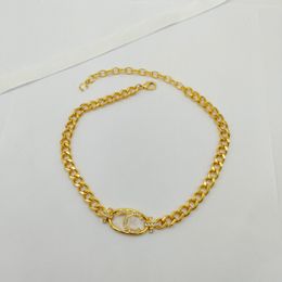 Luxury kwaliteit charme hanger ketting armband met diamant en ovale vorm heeft doosstempel in 18K vergulde ps7766a
