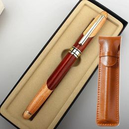 Luxury kwaliteit mode houten fontein pen financiële kantoor student school briefpapier benodigdheden inkt pennen pen set tas 240428