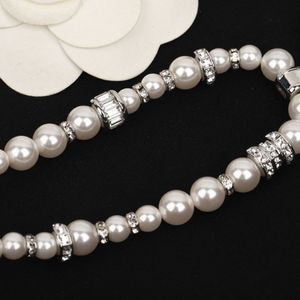 Collier pendentif de qualité de luxe avec diamant en plaqué argent, avec boîte, timbre, perles de coquillage naturelles, style ras du cou PS7288B329p
