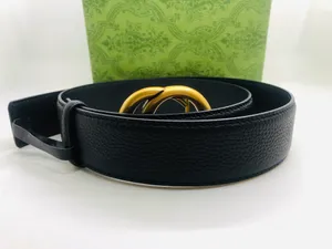 Ceinture en cuir de vachette véritable de qualité de luxe Boucle en laiton plaqué or en acier inoxydable 20mm 28mm 30mm 40mm ceinture design pour hommes et femmes avec boîte unisexe 022