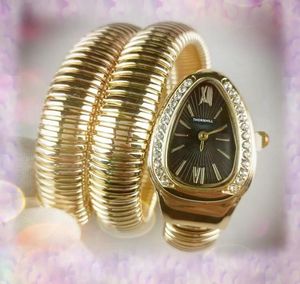 Relojes de diale azul verde de oro de cuarzo de lujo Diamantes de la moda Diamantes Rings Bee Snake Rechecing Regalos de acero inoxidable de acero inoxidable Reloj de cadena de cadena de plata de oro