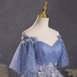 Luxe Quinceanera -jurken lovert lovertjes van de schouder korte mouw sweetheart formele baljurken prom jurken robe de bal