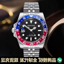 Montres de luxe R olax USA Boutique de montres haut de gamme en ligne PINTIME Pinshi Live Broadcast Calendrier en acier inoxydable Veilleuse Quar étanche avec boîte-cadeau HM55