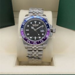 r7 watch 7 style II 126710 Cadran noir bleu et violet Lunette en céramique Saphir 40 mm Automatique Date MASTER men Montres pour hommes Montre-bracelet