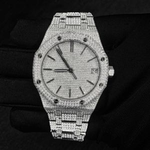 Rappeur de luxe Hip Hop bijoux hommes bâton cadran Vvs diamants montre glacé Moissanite montres
