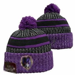 Luxus Ravens Beanies Baltimores Beanie Designer Winter Bean Männer Frauen Modedesign Strickmützen Herbst Wollmütze Buchstabe Jacquard Unisex Warmer Totenkopf Sport Strickmütze