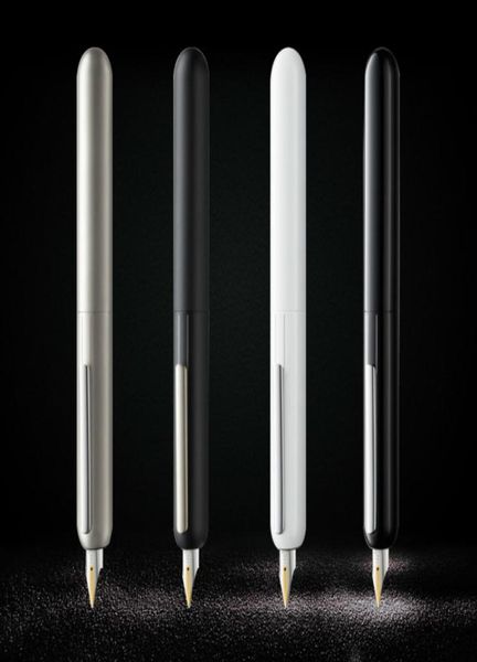 Premio de diseño de punto rojo de lujo LM Dialog Focus 3 pluma estilográfica punta de titanio negro escritura tinta fluida bolígrafos retráctiles para regalo kor8324244