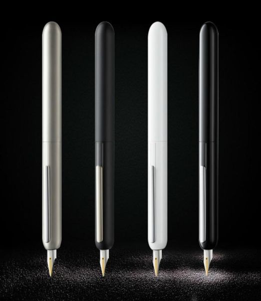 Premio de diseño de punto rojo de lujo LM Dialog Focus 3 pluma estilográfica punta de titanio negro escritura tinta fluida bolígrafos retráctiles para regalo kor4299134