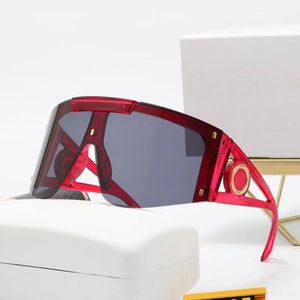 Gafas de sol rojas de lujo para damas diseñadores Gafas de sol integradas para mujer Nuevo ciclo Moda de lujo Tendencias de ocio gafas de sol para conducir al aire libre