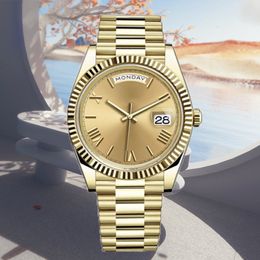 Luxury Reloj Mujer Luxurious Montres Mens Designer Watch 41 mm Automatic Mouvement en acier inoxydable Diamond Diamant Lumineux Lumineux Montrois Luxe
