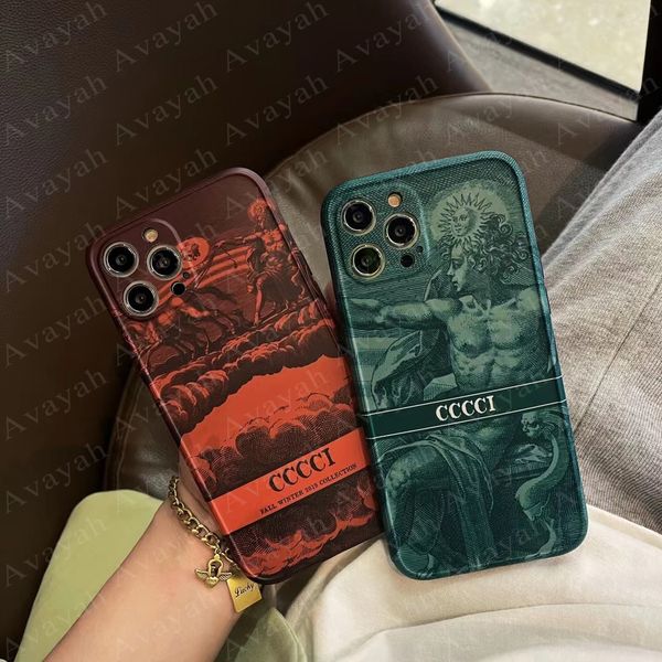 Étuis de téléphone de peinture rétro de luxe pour iPhone 12 12pro 11 pro X Xs Max Xr 8 7 Plus étui de protection complet en TPU mat Texture douce couverture antichoc iPhone12 11pro