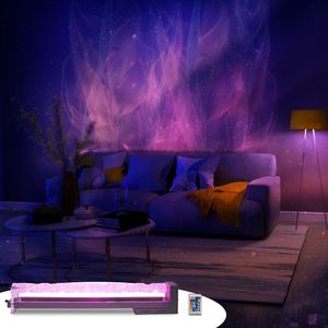 Luces de lujo RGBW Ocean Wave, lámparas de pared con proyector de cristal, lámpara de pie LED RGBW fresca para decoración de sala de juegos de dormitorio, regalos de cumpleaños y vacaciones